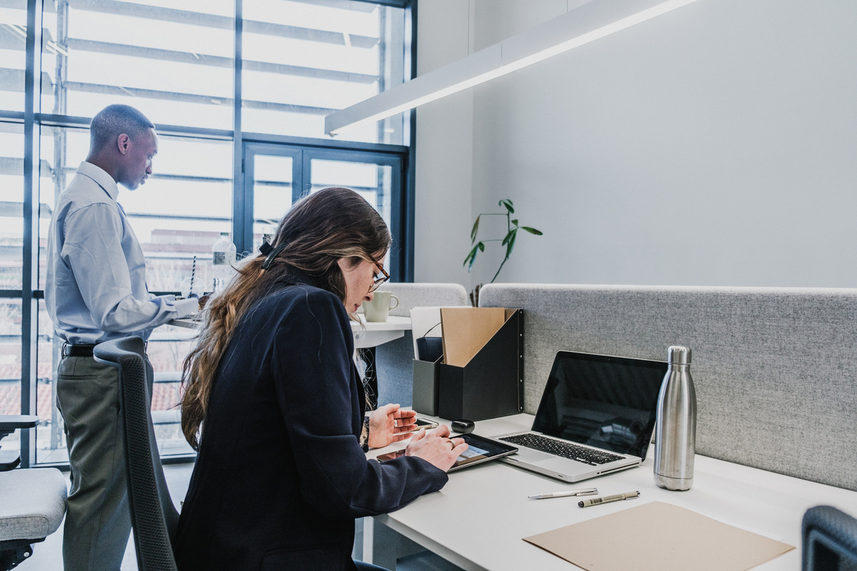 Cool Corporate Woman Working in an Office